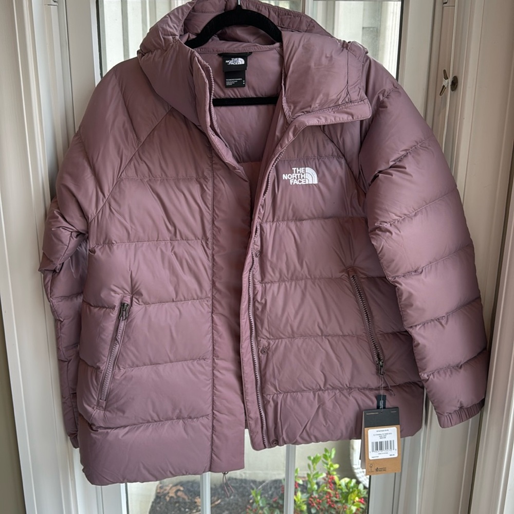The north face W hydrenalite down midi fawn grey MEDIUM NWT
